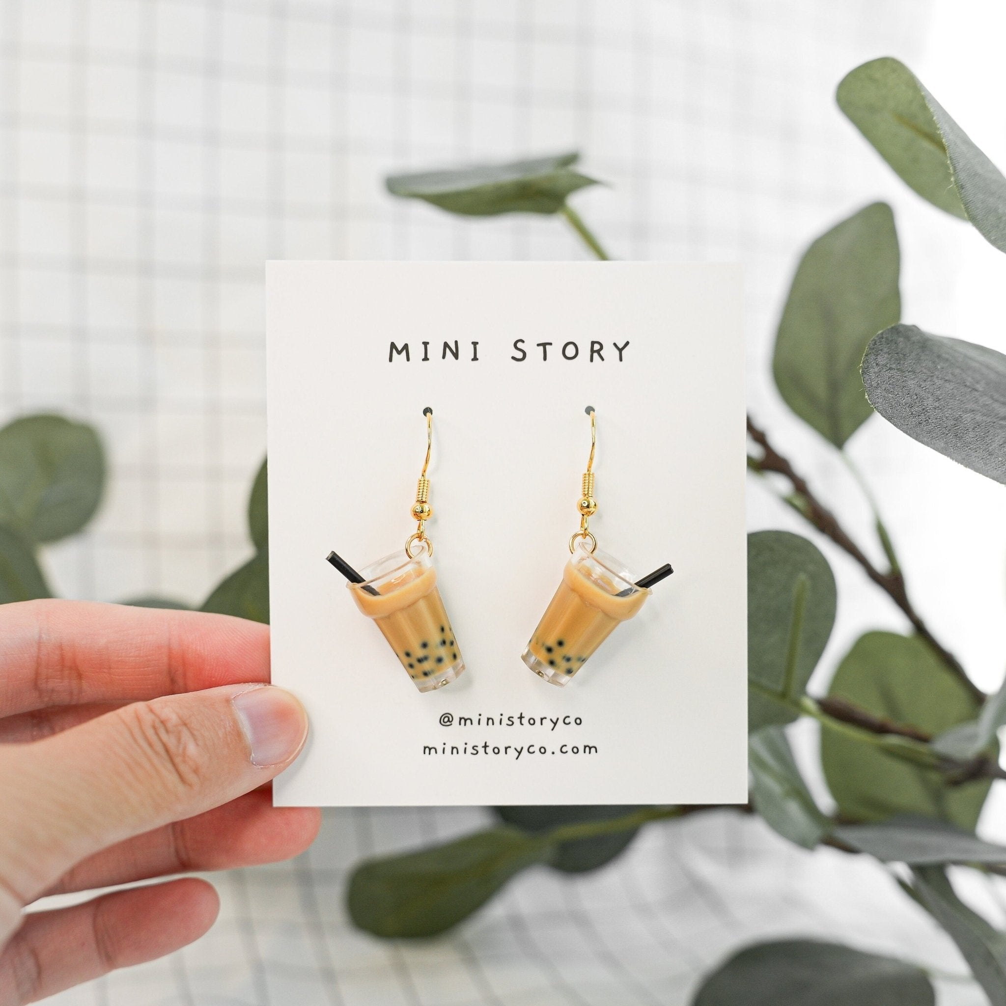 Bubble Tea Dangle Earrings - Mini Story Co