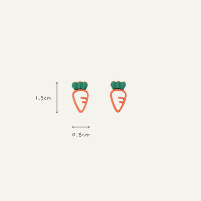 Carrot Stud Earrings - Mini Story Co