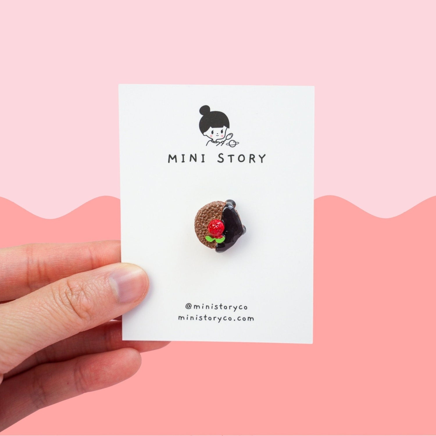 Chocolate Brownie Pin - Mini Story Co