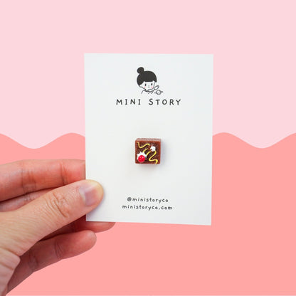 Chocolate Brownie Pin - Mini Story Co