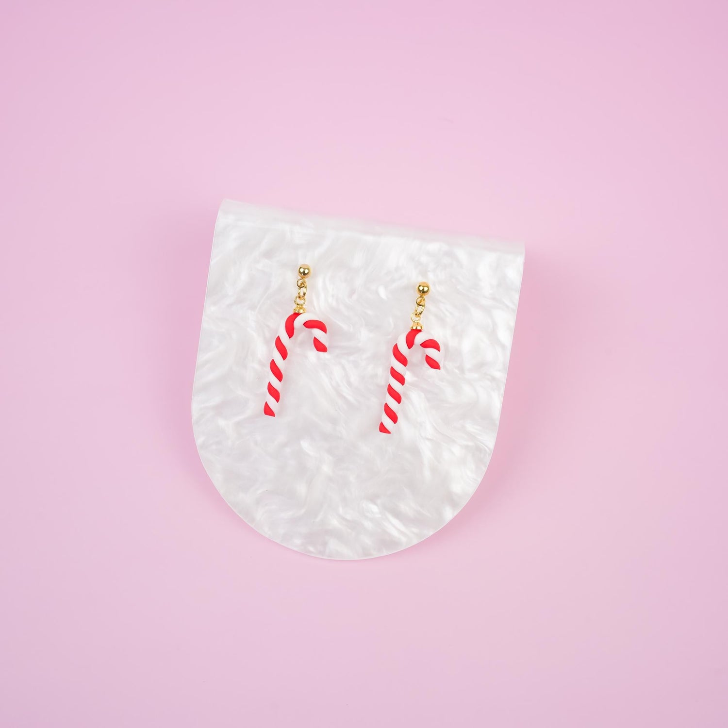 Christmas Candy Cane Dangle Earrings - Mini Story Co