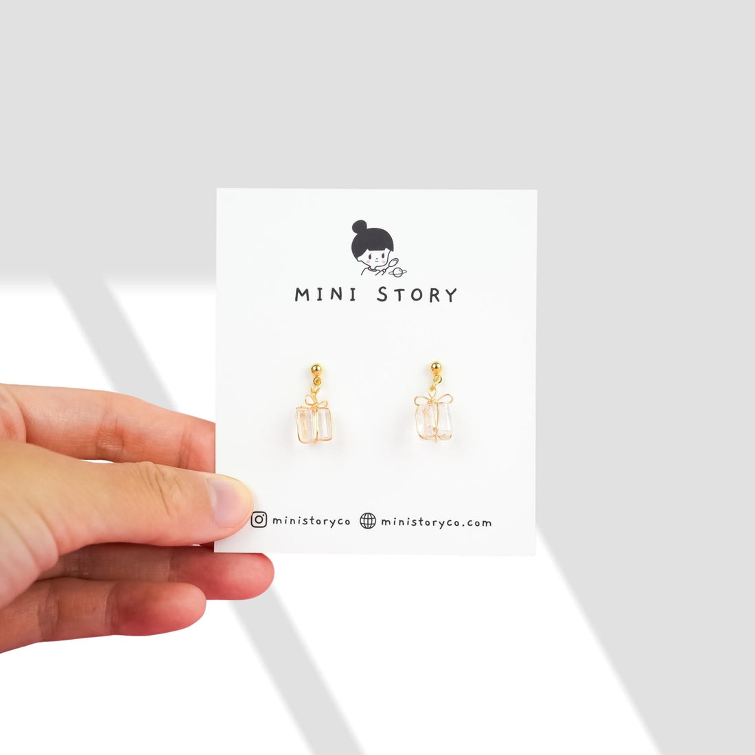 Crystal Present Dangle Earrings - Mini Story Co