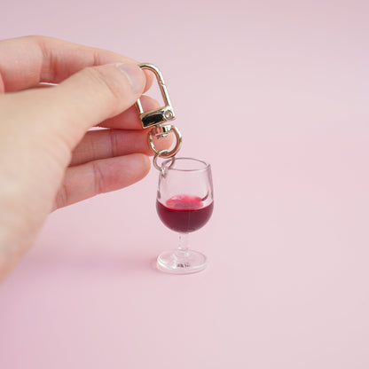 Glass of Red Wine Keychain - Mini Story Co