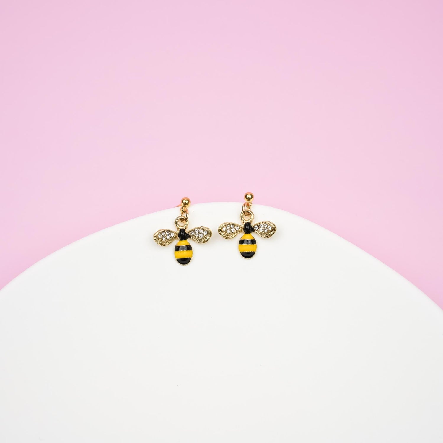 Gold Bumblebee Dangle Earrings - Mini Story Co