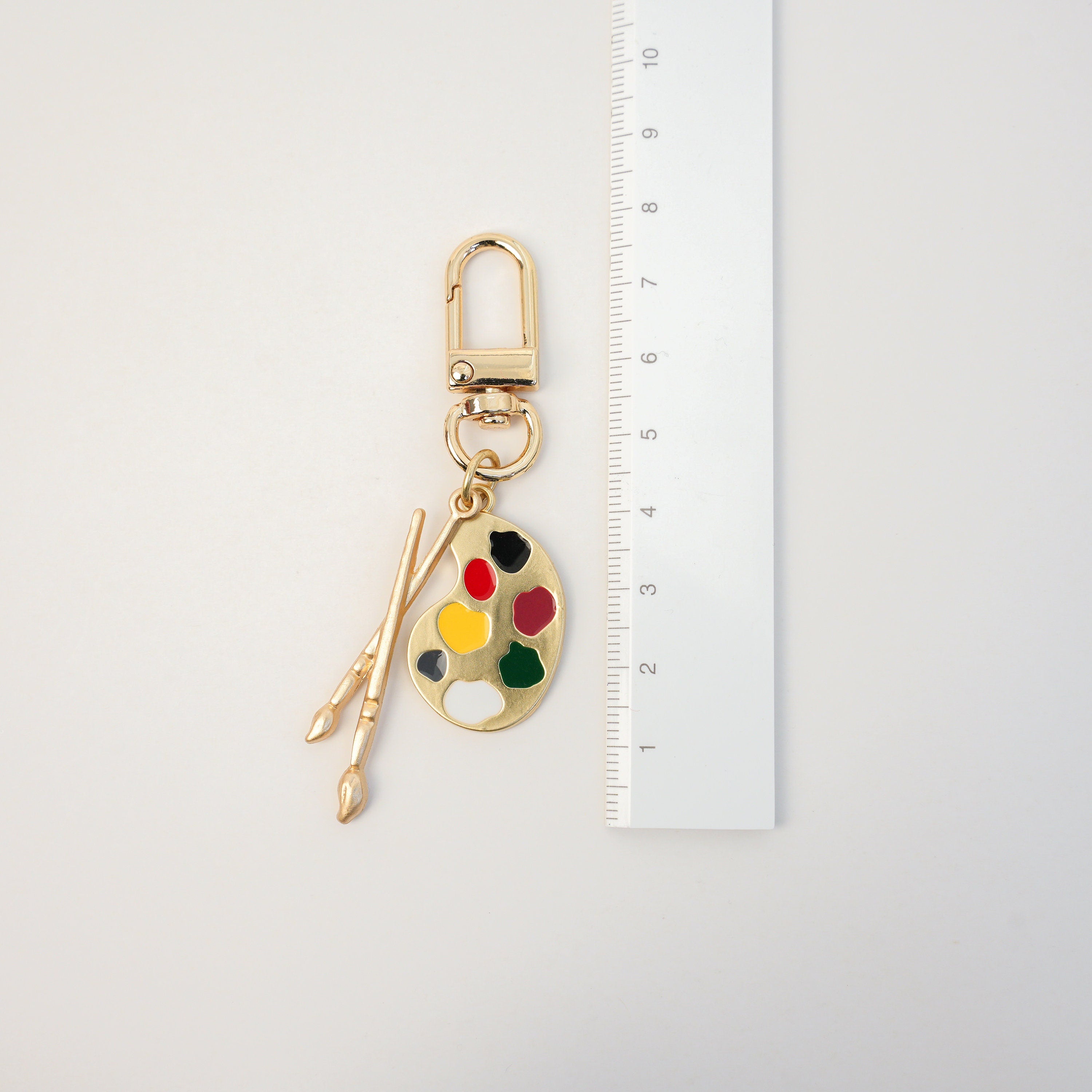 Paint Palette and Brush Keychain