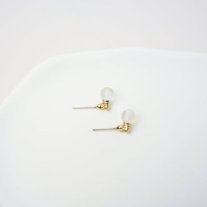 Gold Light Bulb Stud Earrings