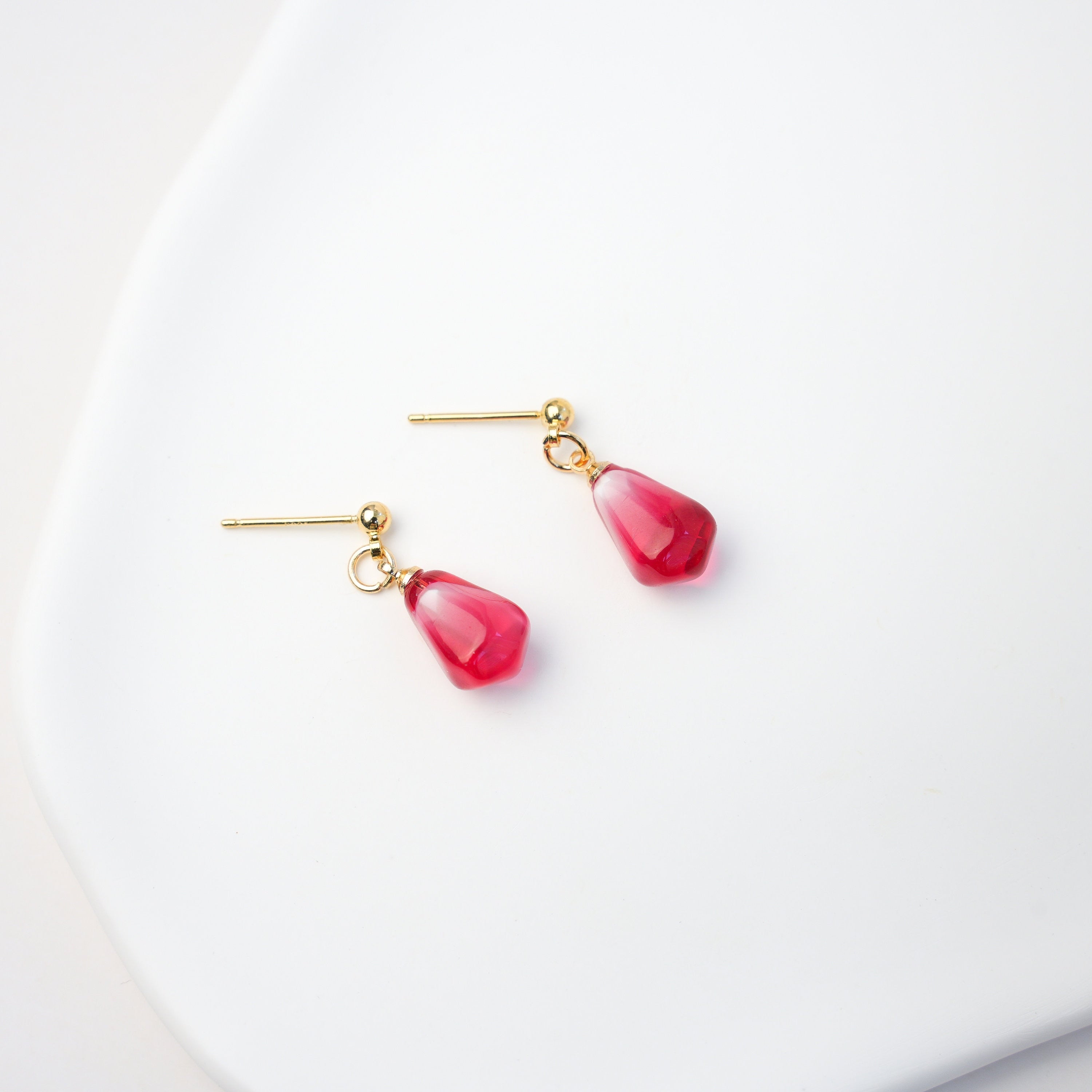 Pomegranate Seed Dangle Earrings