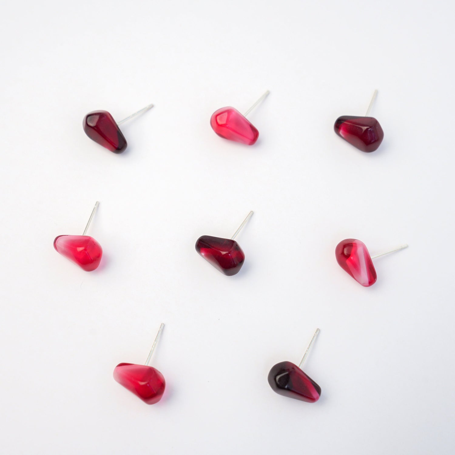 Pomegranate Seed Stud Earrings
