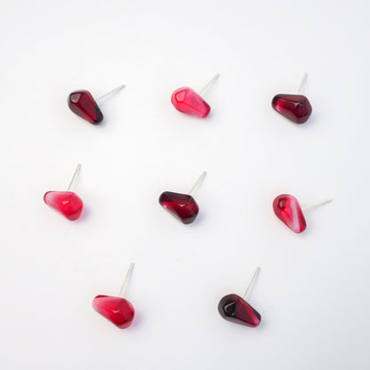 Pomegranate Seed Stud Earrings