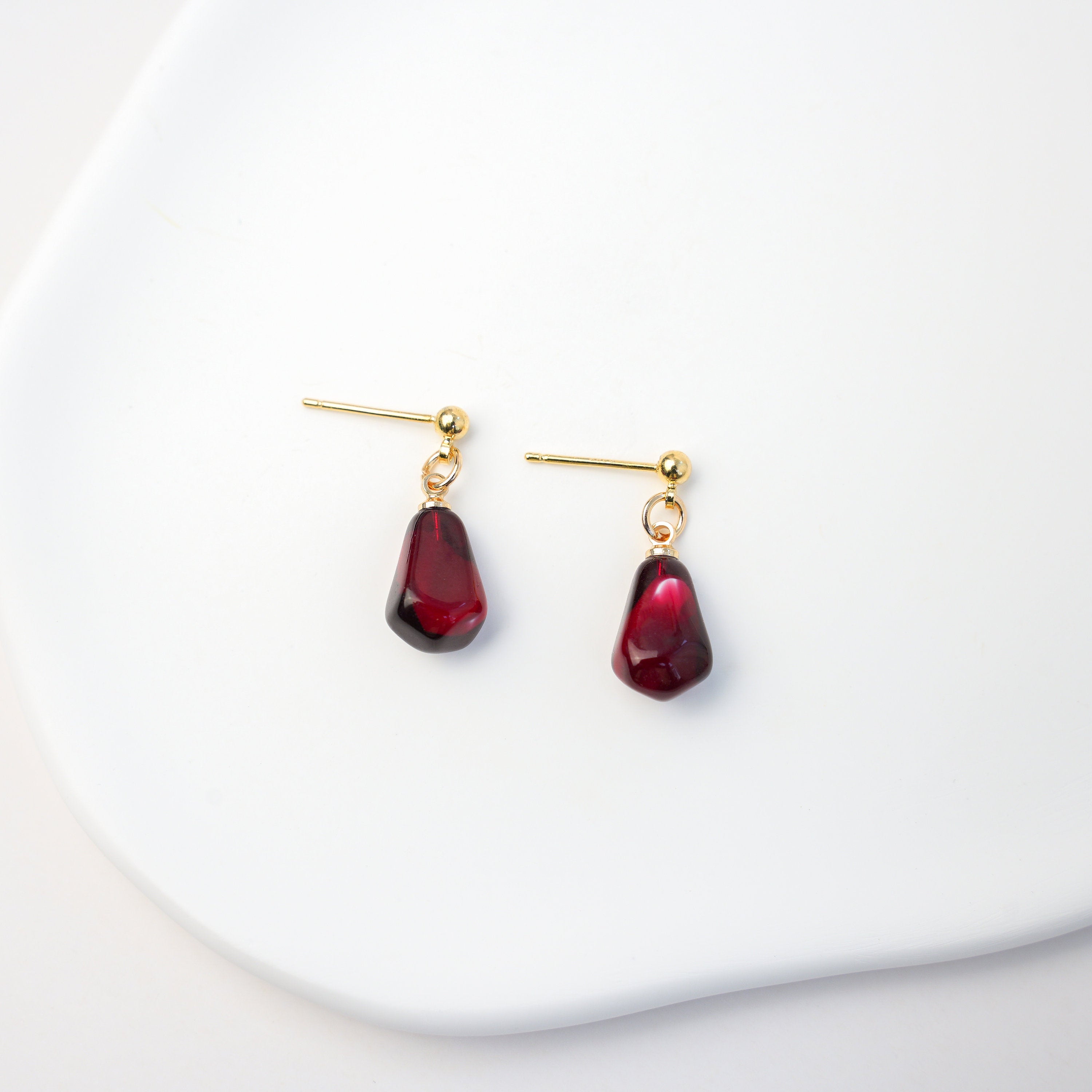 Pomegranate Seed Dangle Earrings