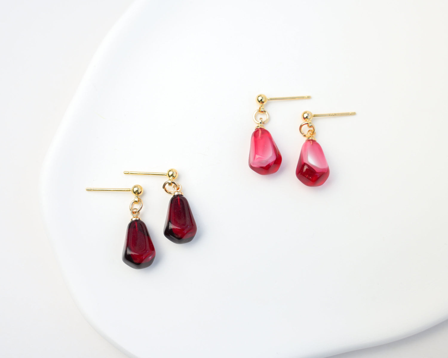 Pomegranate Seed Dangle Earrings