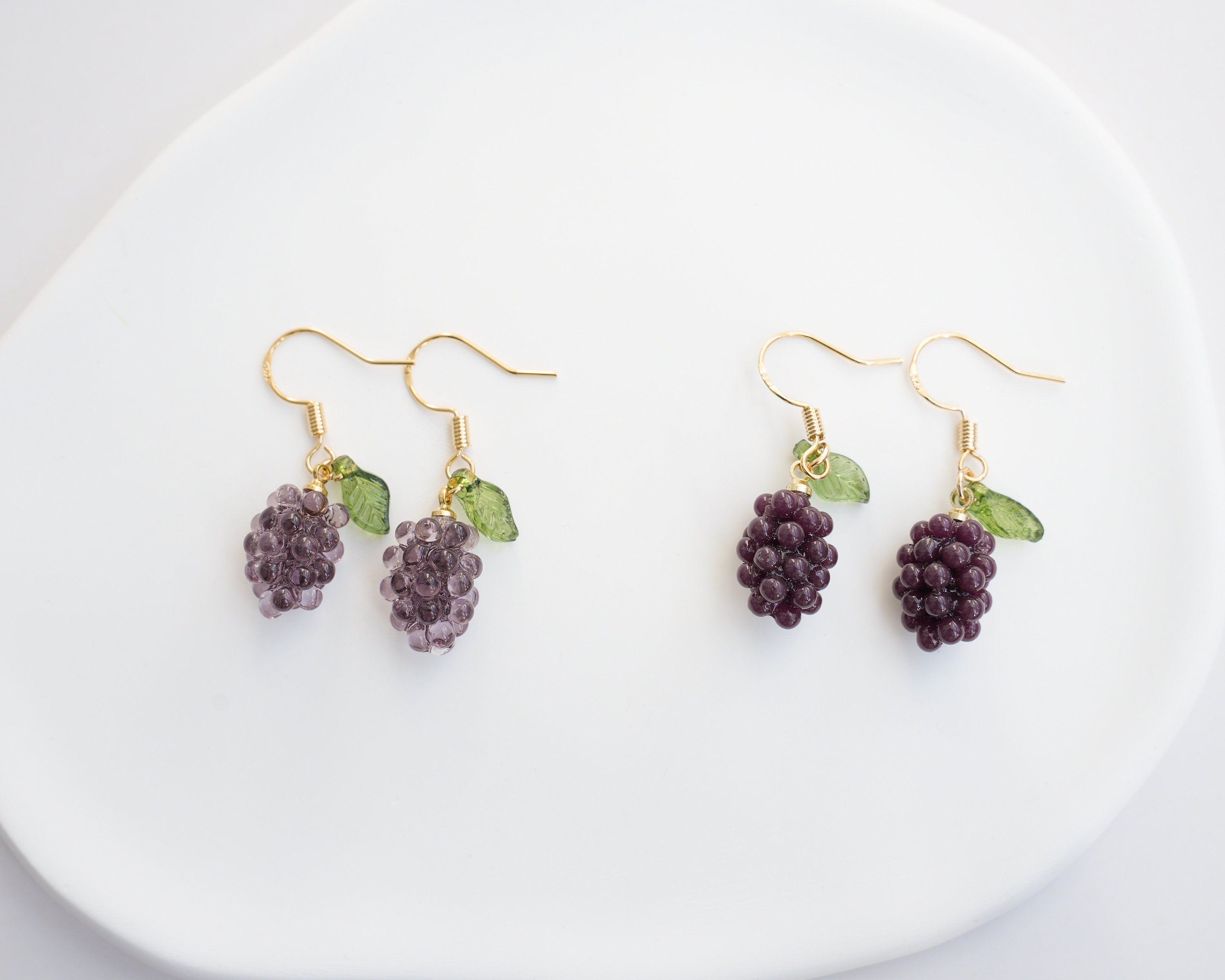 Grape Dangle Earrings