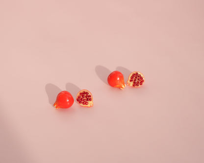 Pomegranate Stud Earrings