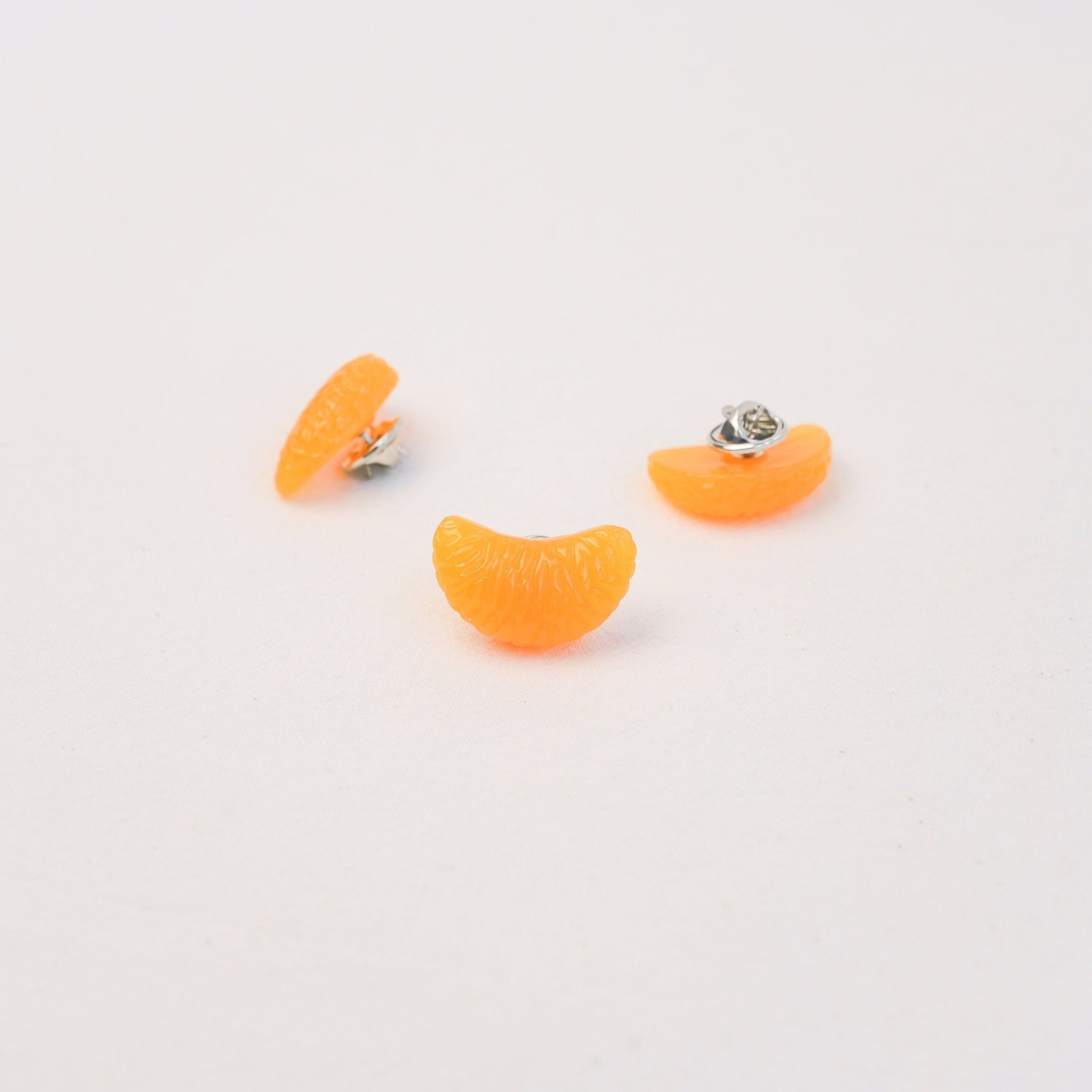 Juicy Mandarin Slice Brooch