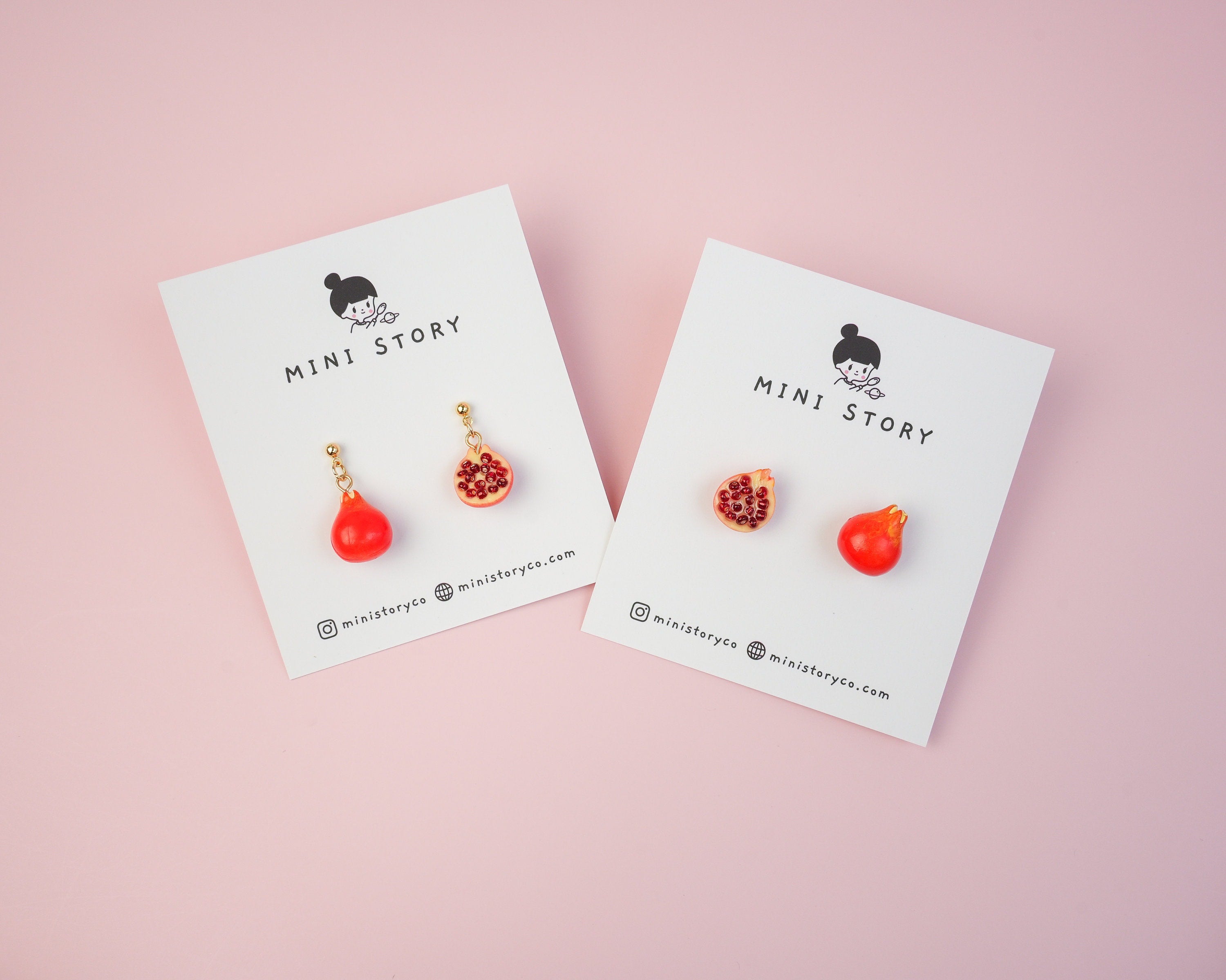 Pomegranate Stud Earrings