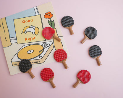 Ping Pong Bat Pin | Table Tennis Brooch