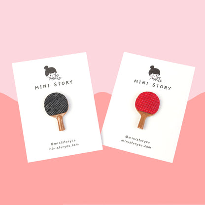 Ping Pong Bat Pin | Table Tennis Brooch