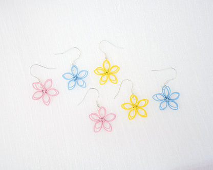 Sakura Flower Dangle Earrings