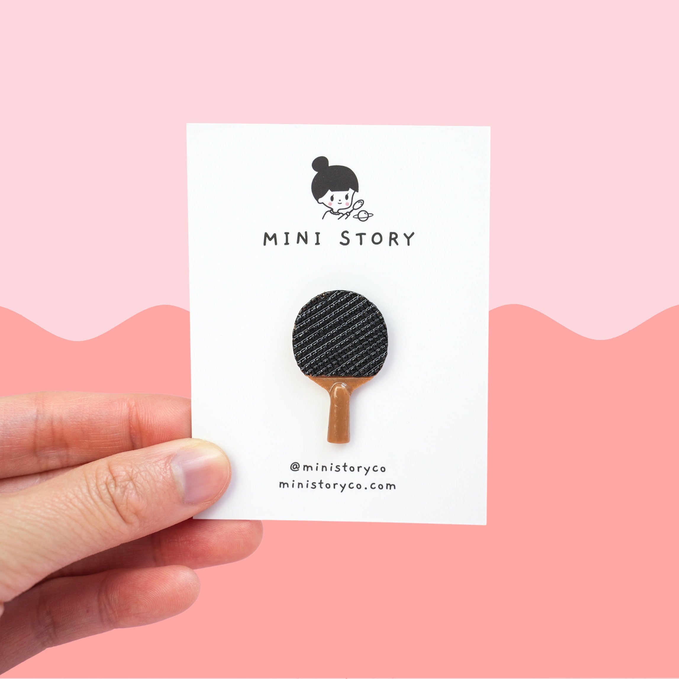 Ping Pong Bat Pin | Table Tennis Brooch