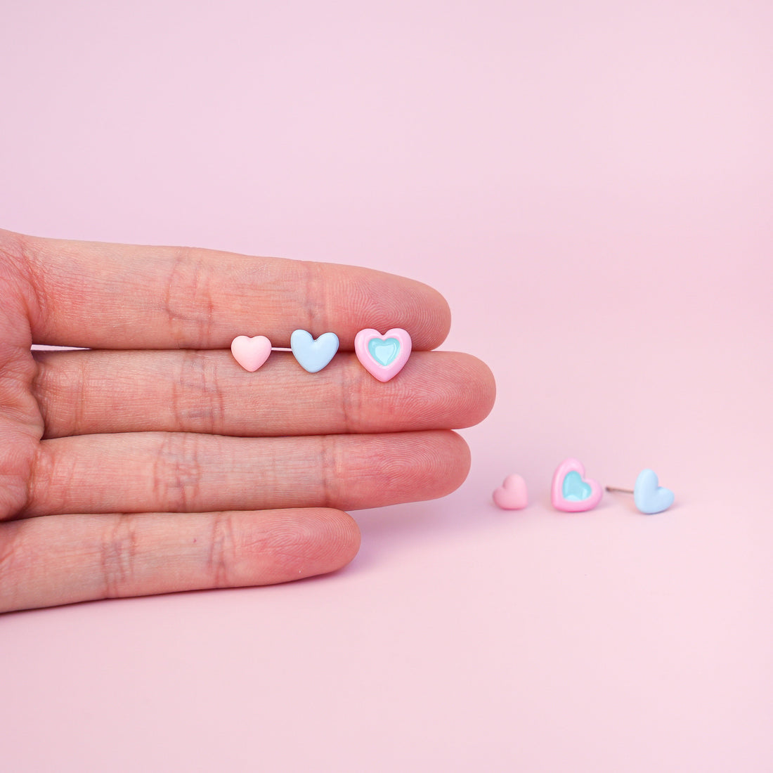 Tiny Heart Studs Earrings