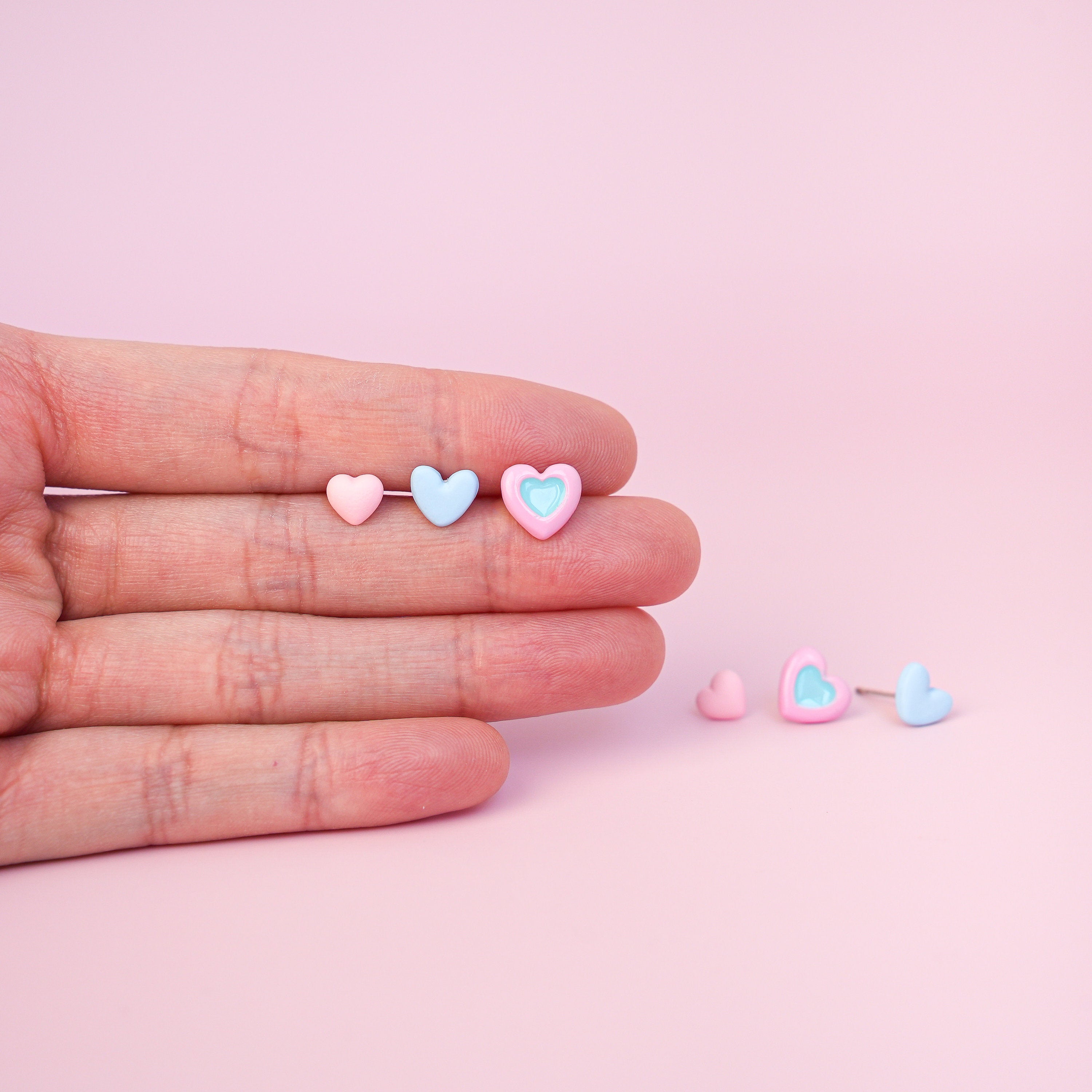 Tiny Heart Studs Earrings