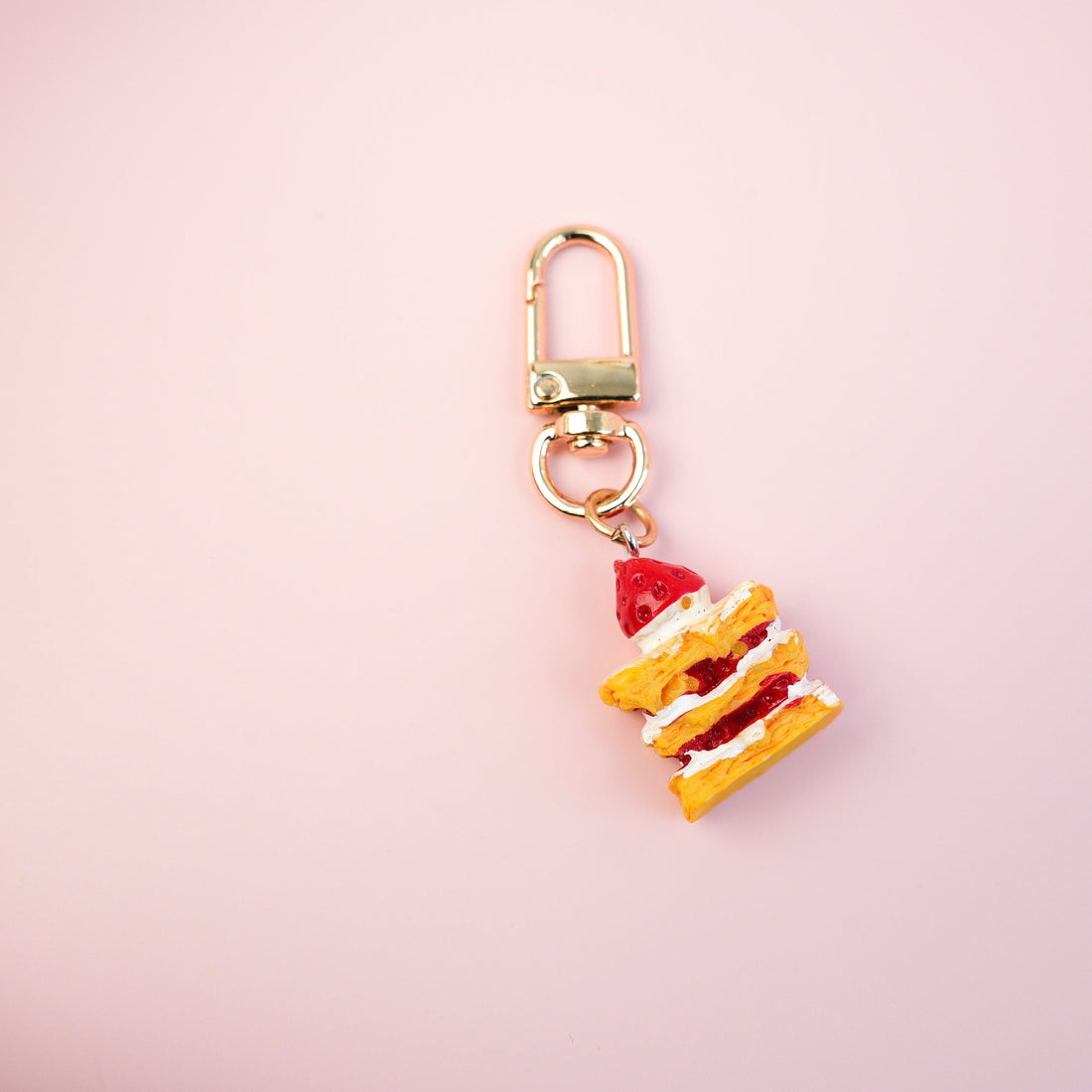 Strawberry Cake Keychain