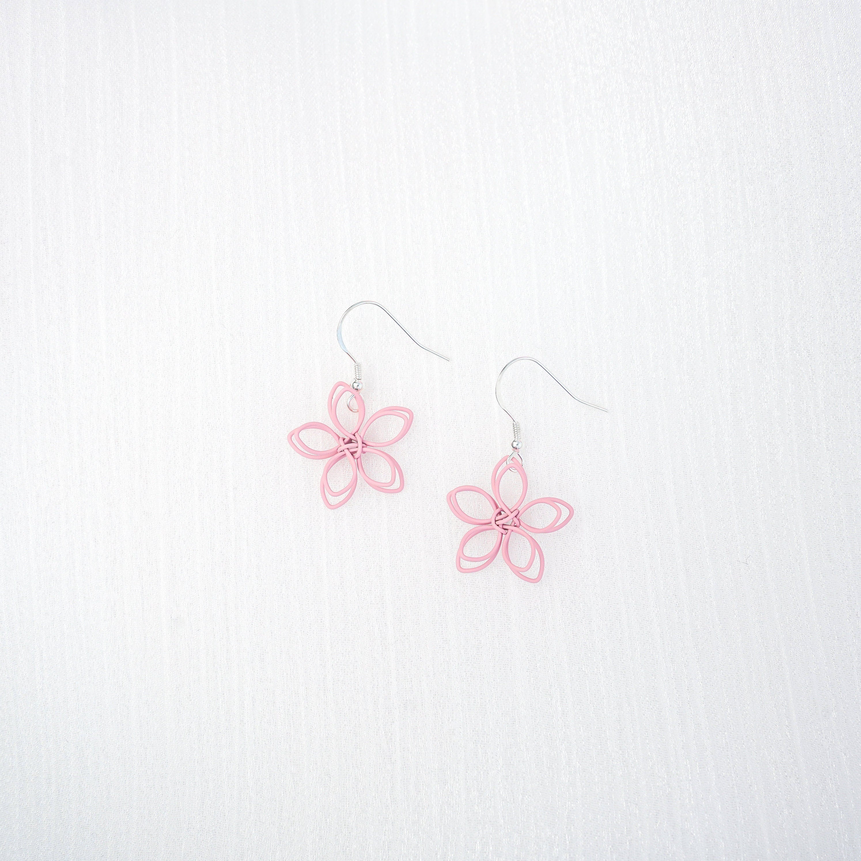 Sakura Flower Dangle Earrings