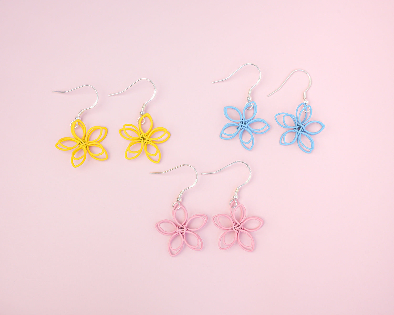 Sakura Flower Dangle Earrings