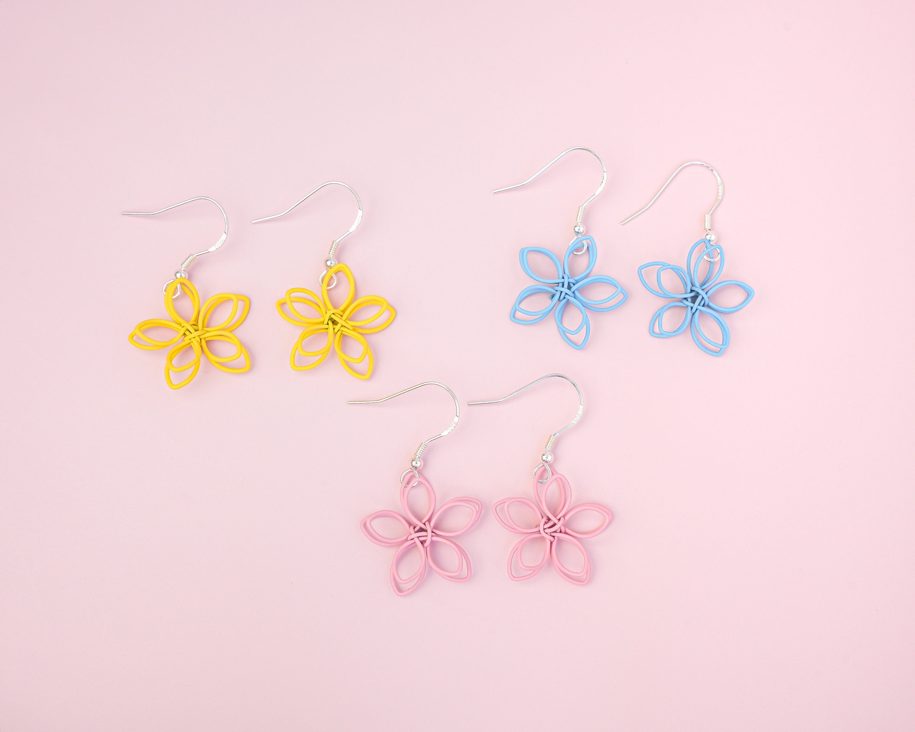 Sakura Flower Dangle Earrings