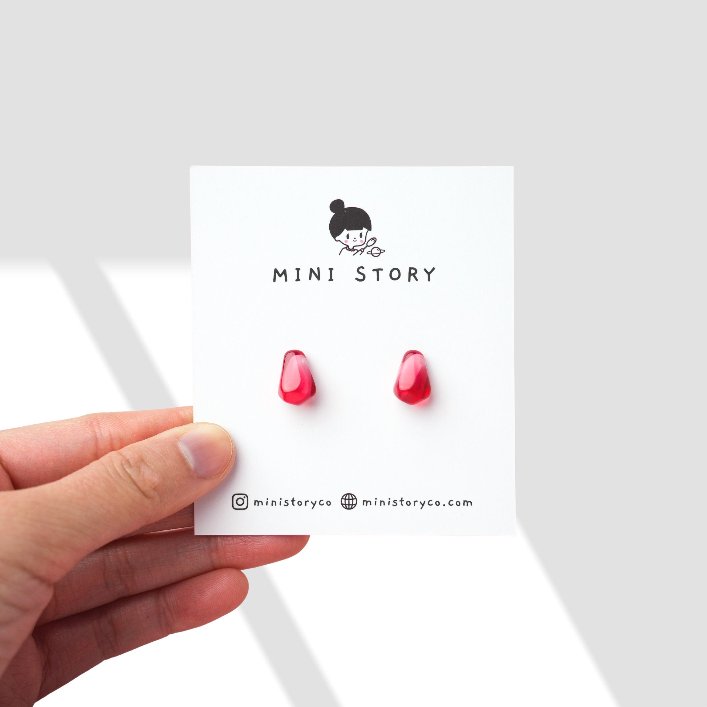 Pomegranate Seed Stud Earrings