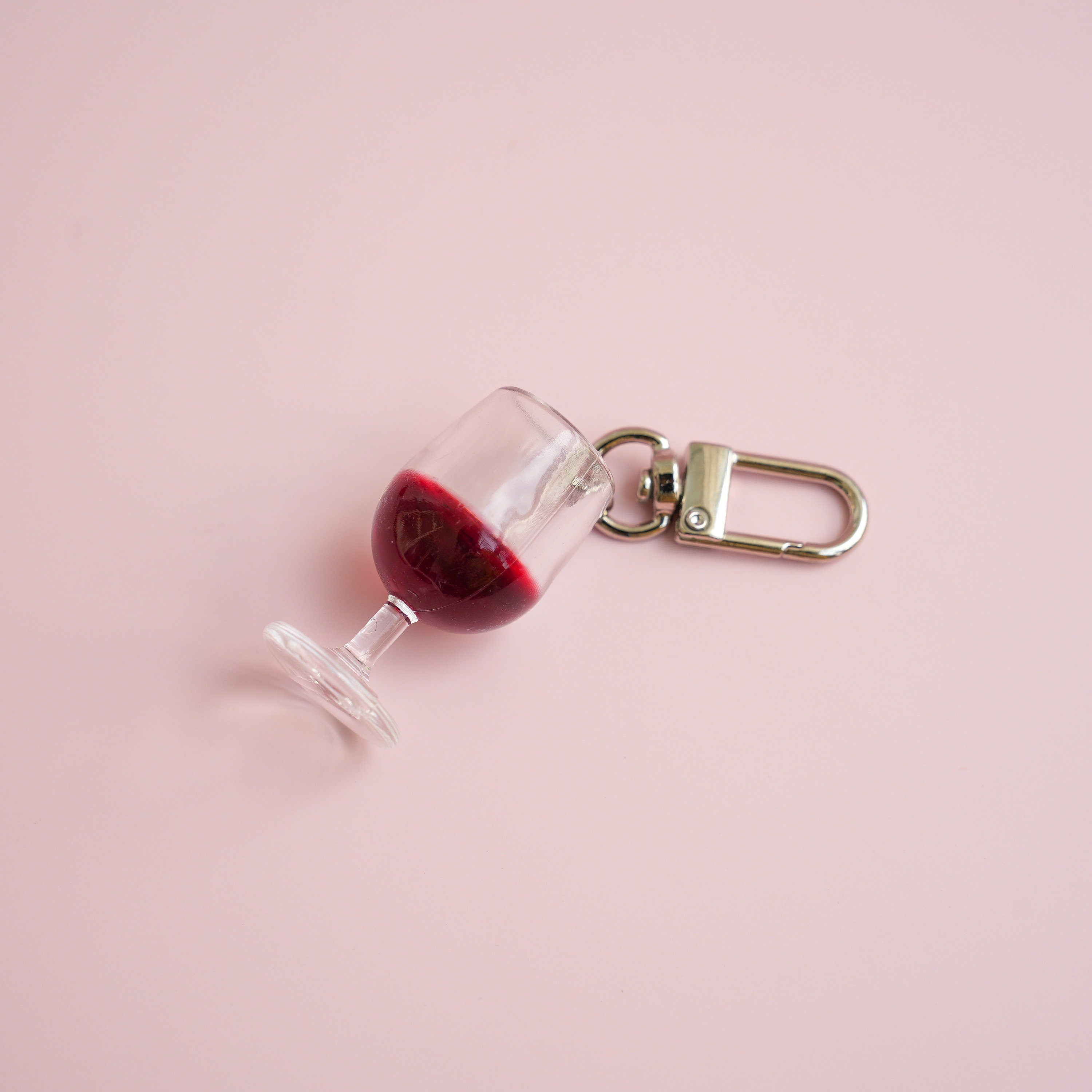Glass of Red Wine Keychain
