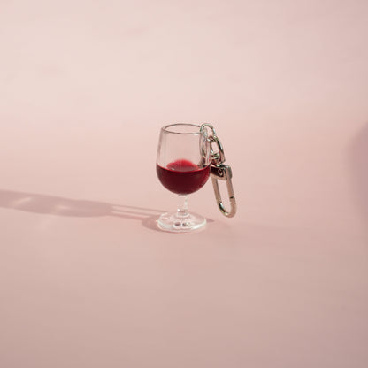 Glass of Red Wine Keychain
