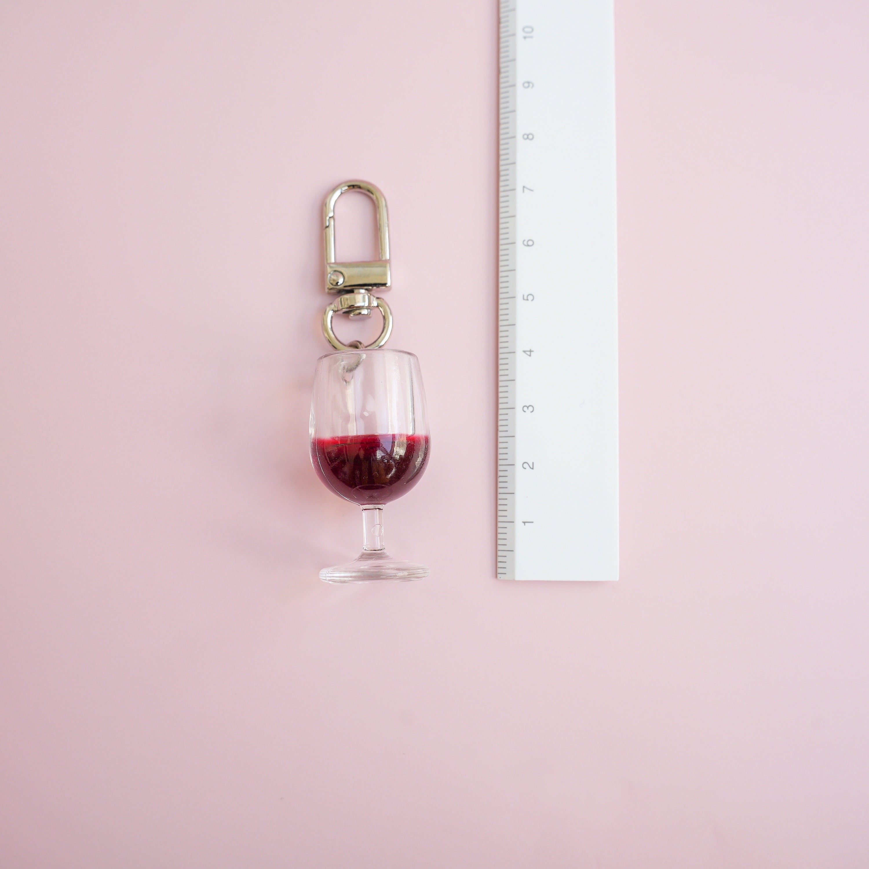 Glass of Red Wine Keychain