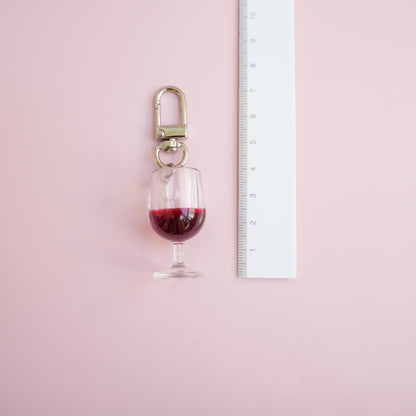 Glass of Red Wine Keychain