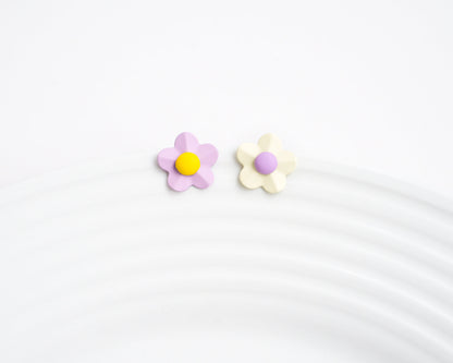 Retro Flower Mismatched Earrings