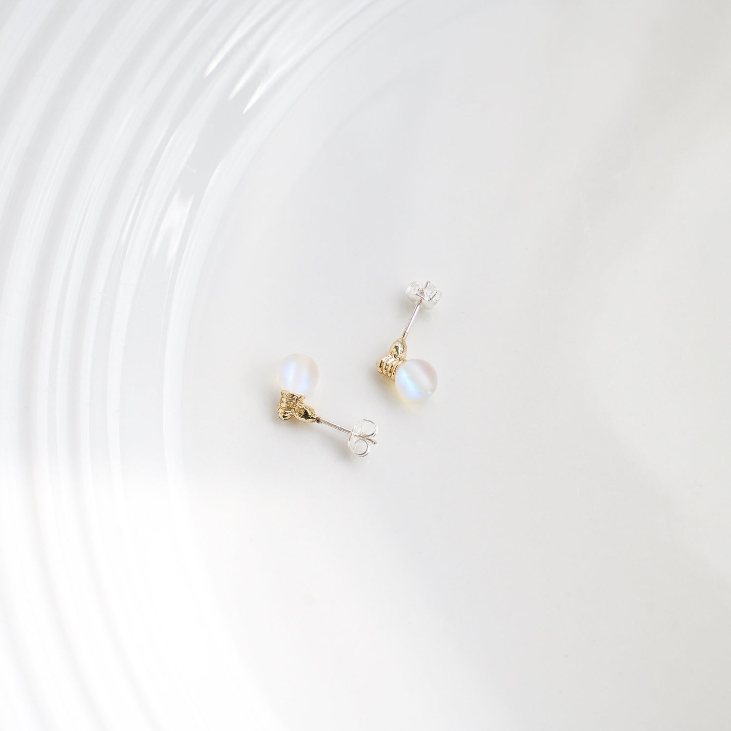 Gold Light Bulb Stud Earrings