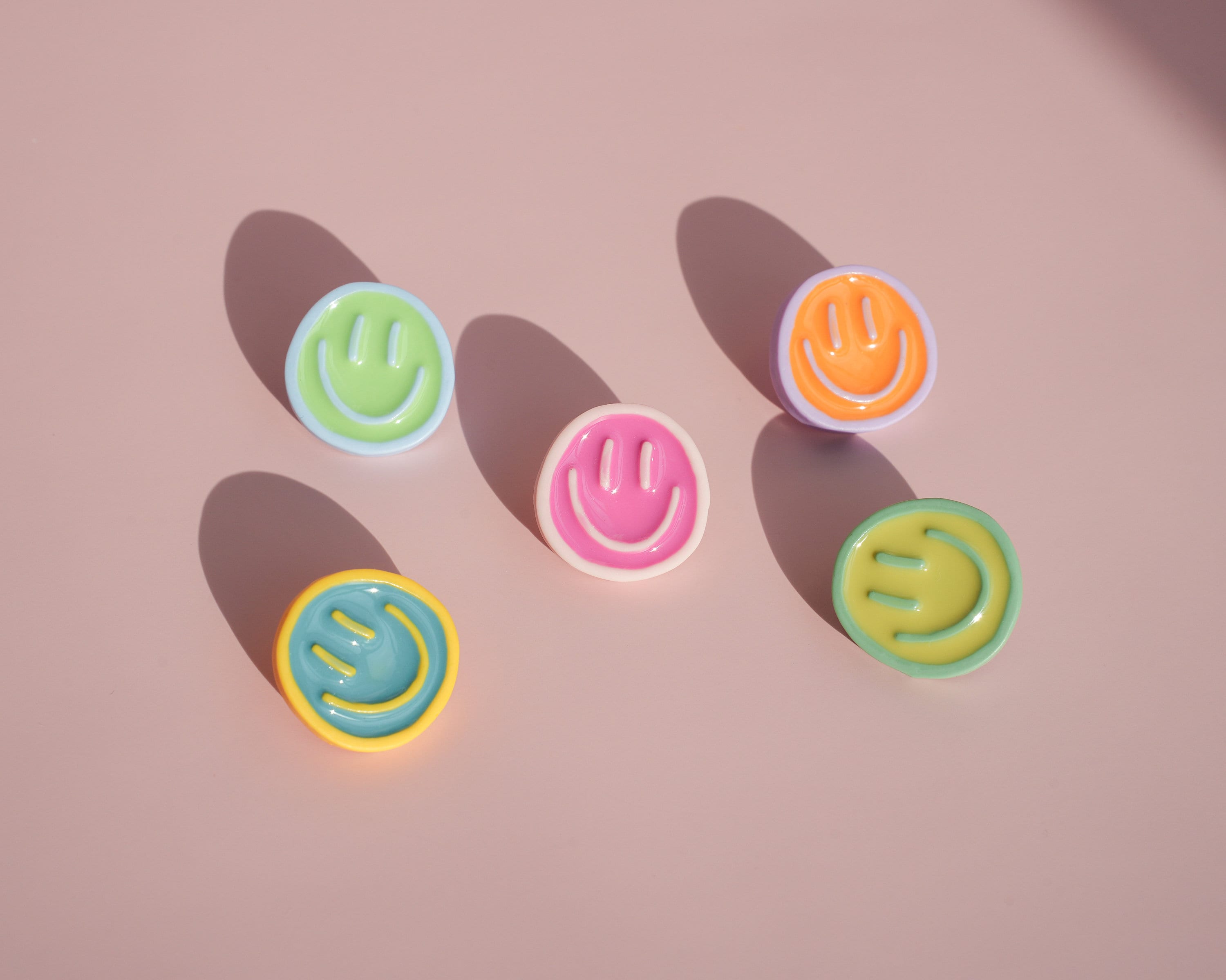 Pastel Smiley Face Pin