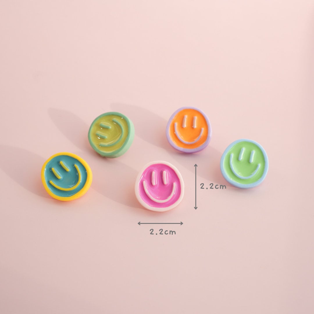 Pastel Smiley Face Pin