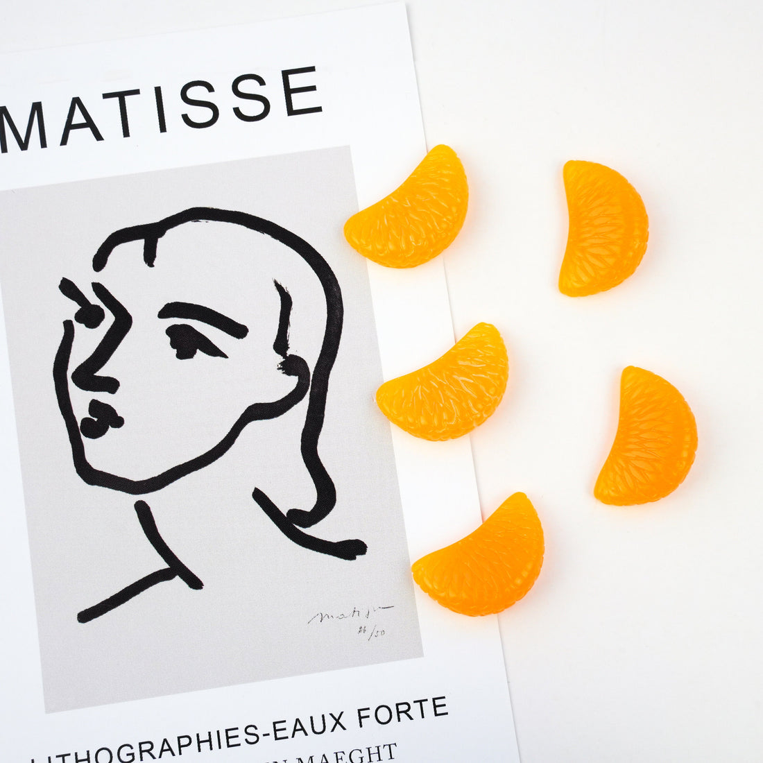 Juicy Mandarin Slice Magnet Set