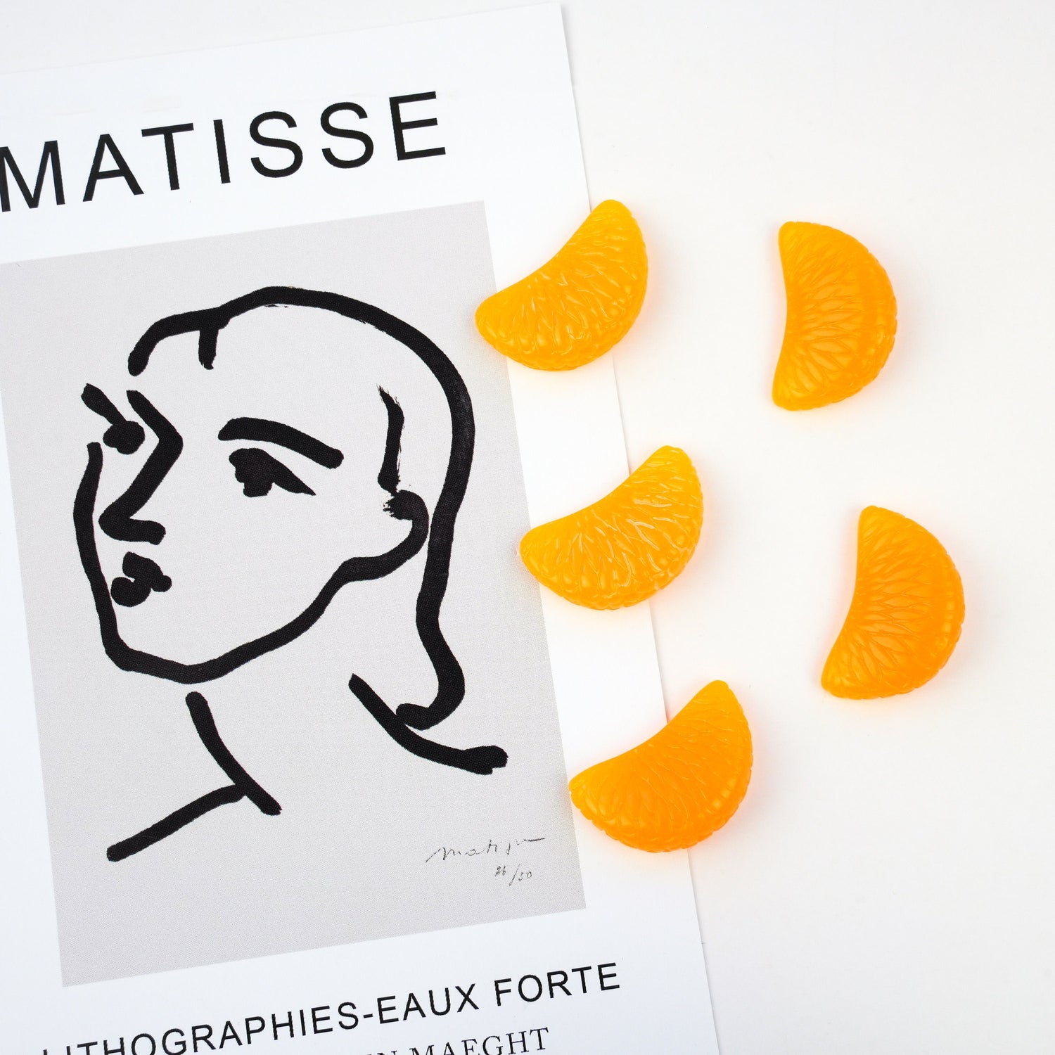 Juicy Mandarin Slice Magnet Set