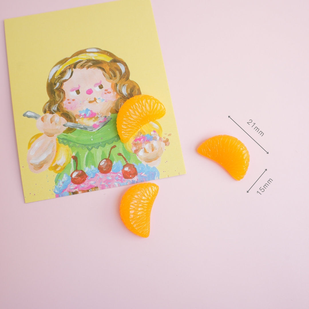 Juicy Mandarin Slice Magnet Set