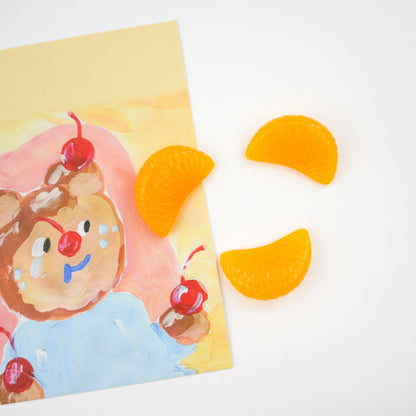 Juicy Mandarin Slice Magnet Set