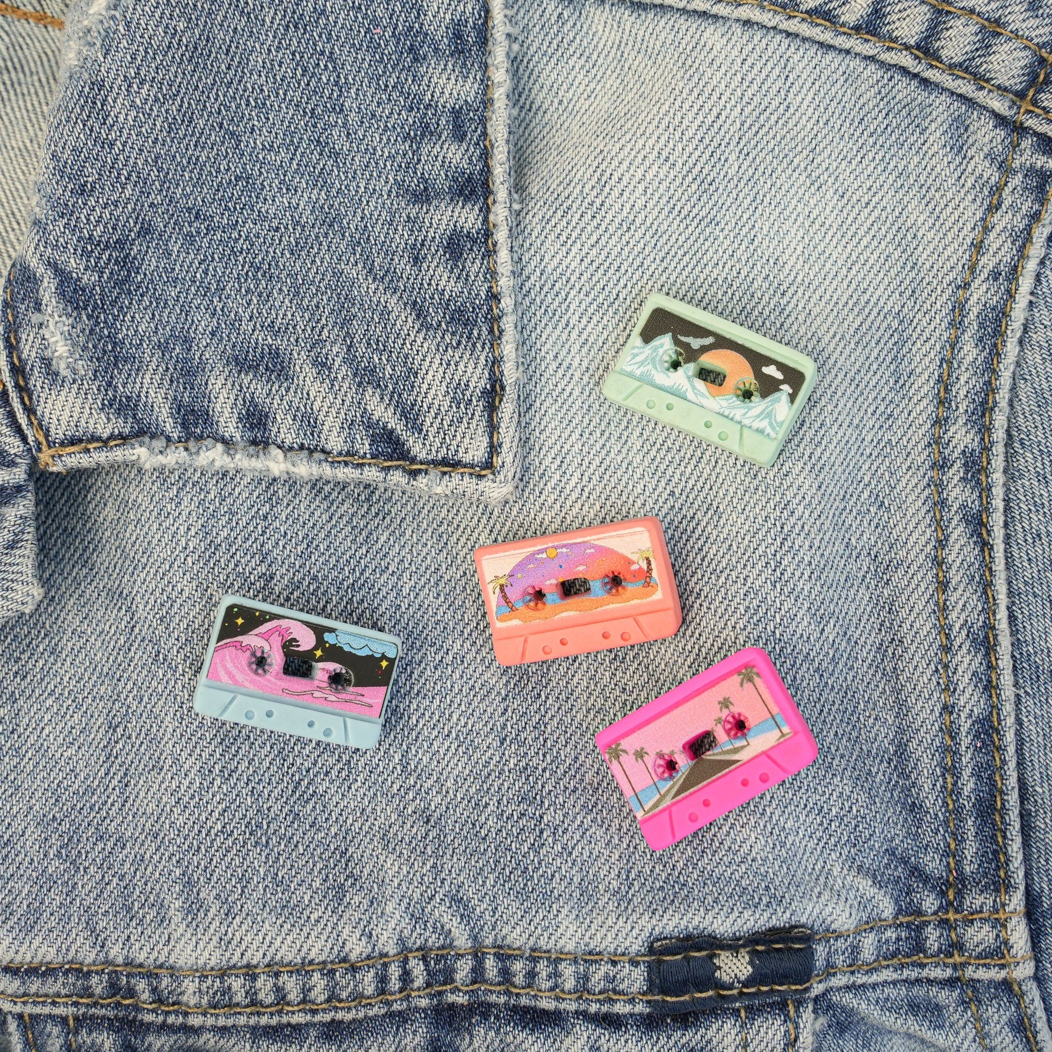 Retro Cassette Tape Pin