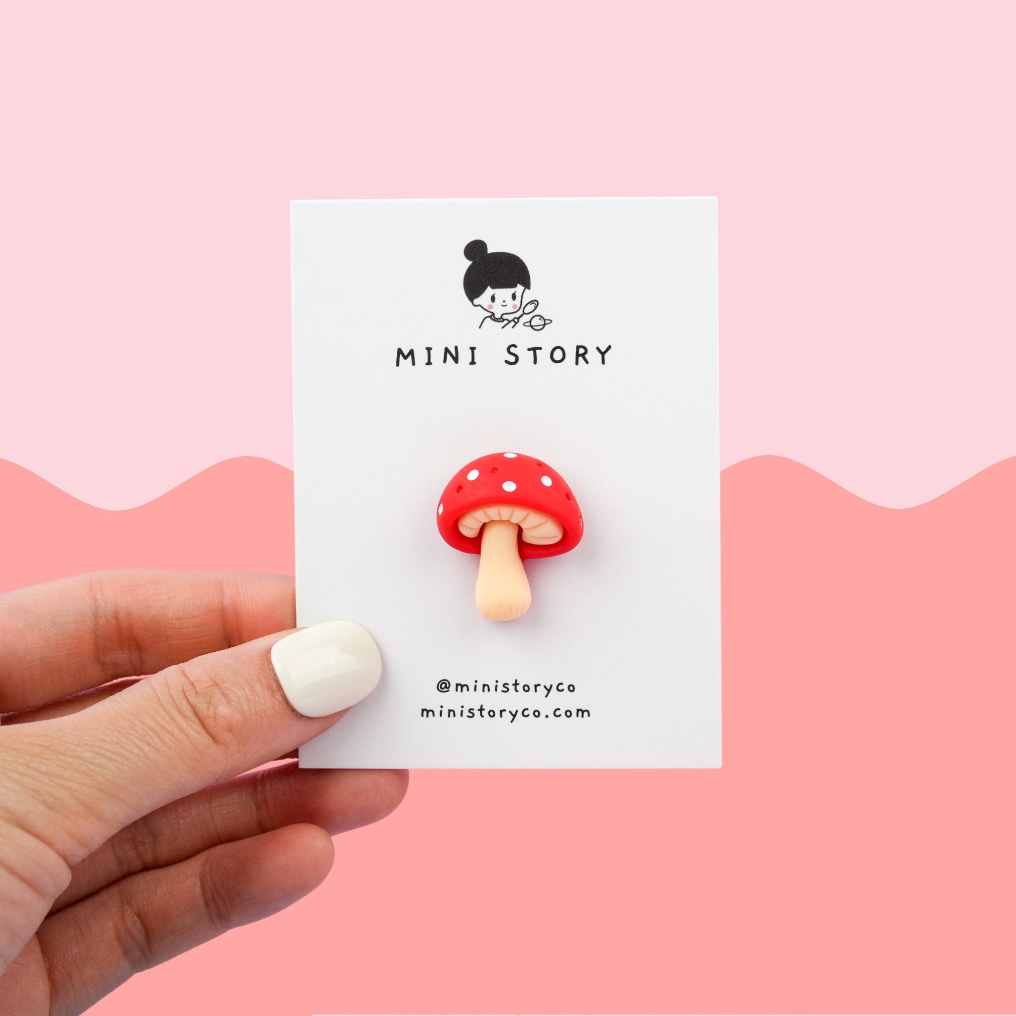 Red Mushroom Pin