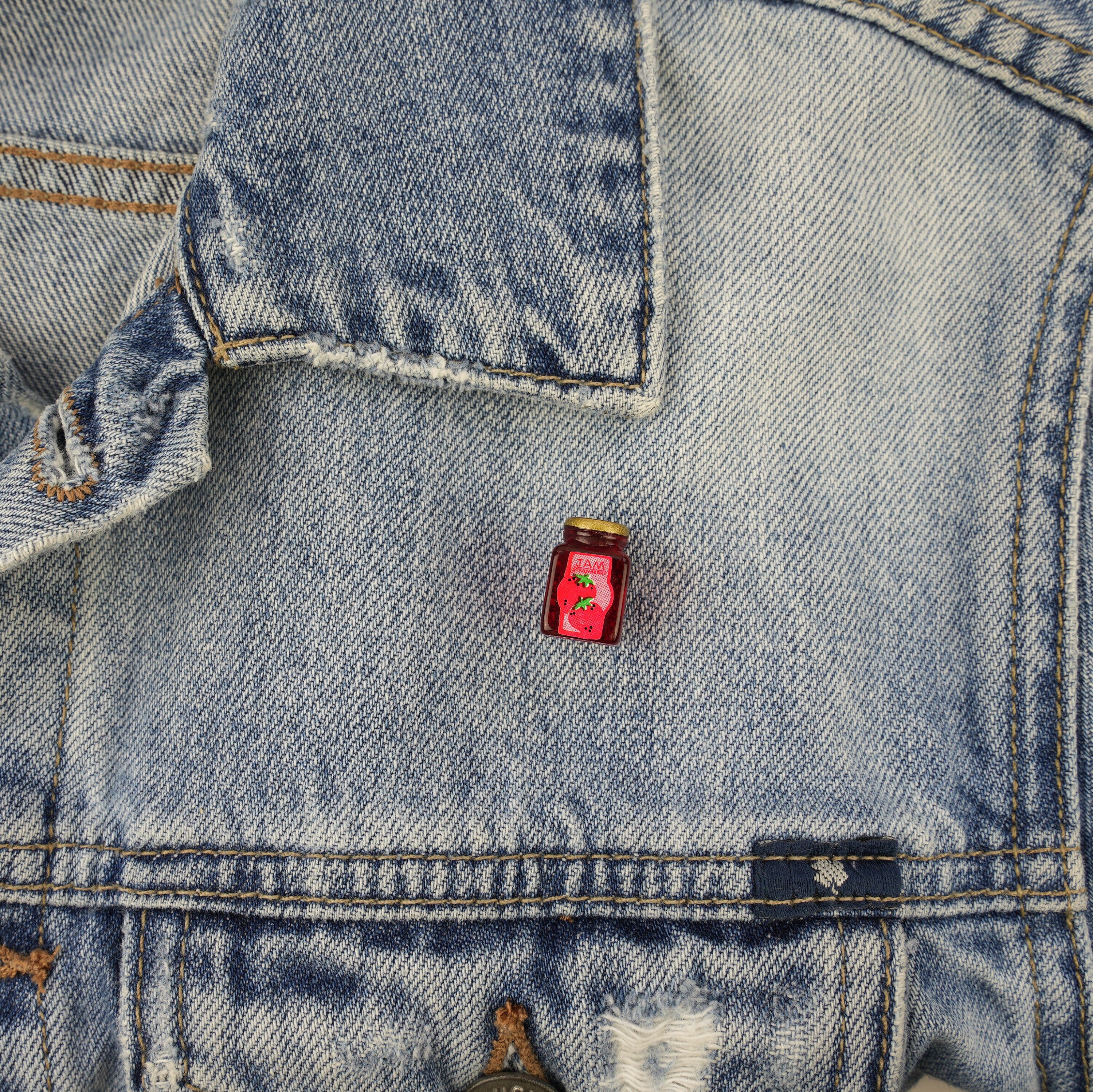 Strawberry Jam Jar Pin