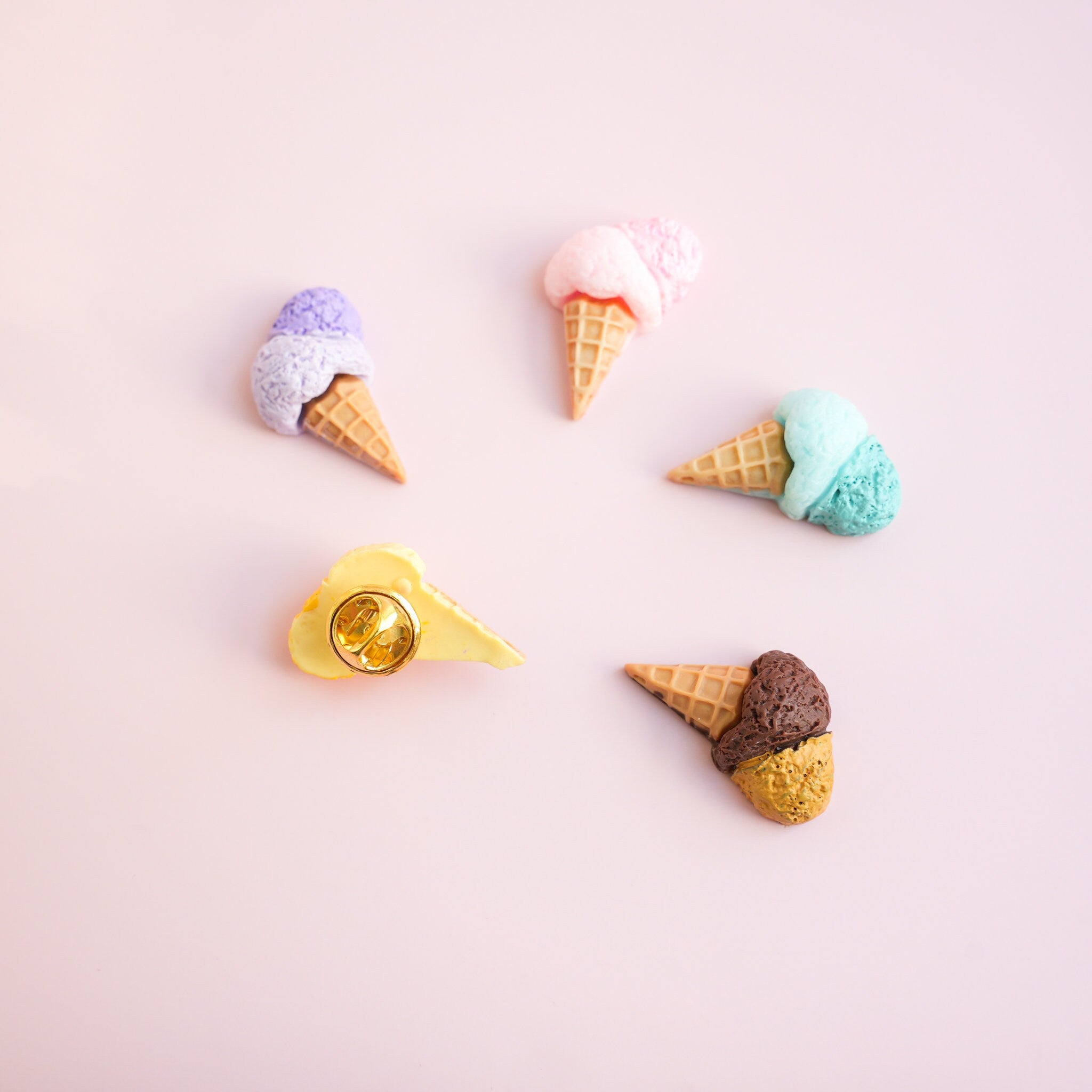 Colourful Double Scoop Ice Cream Pin