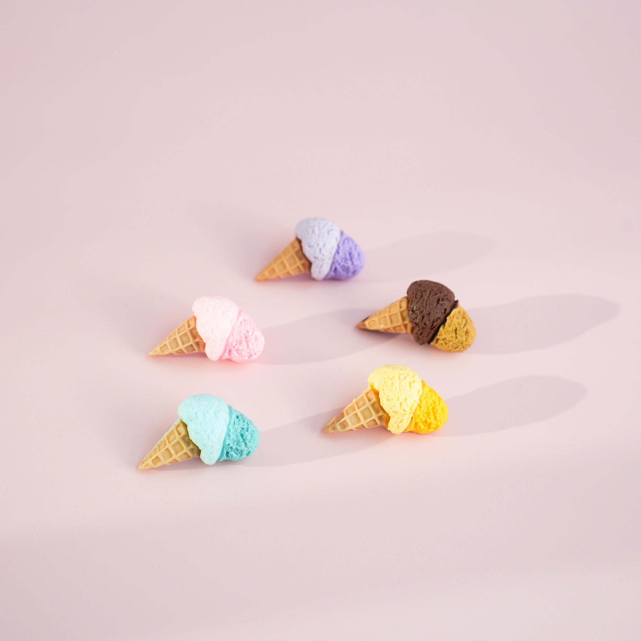 Double Scoop Ice Cream Cone Magnet Set