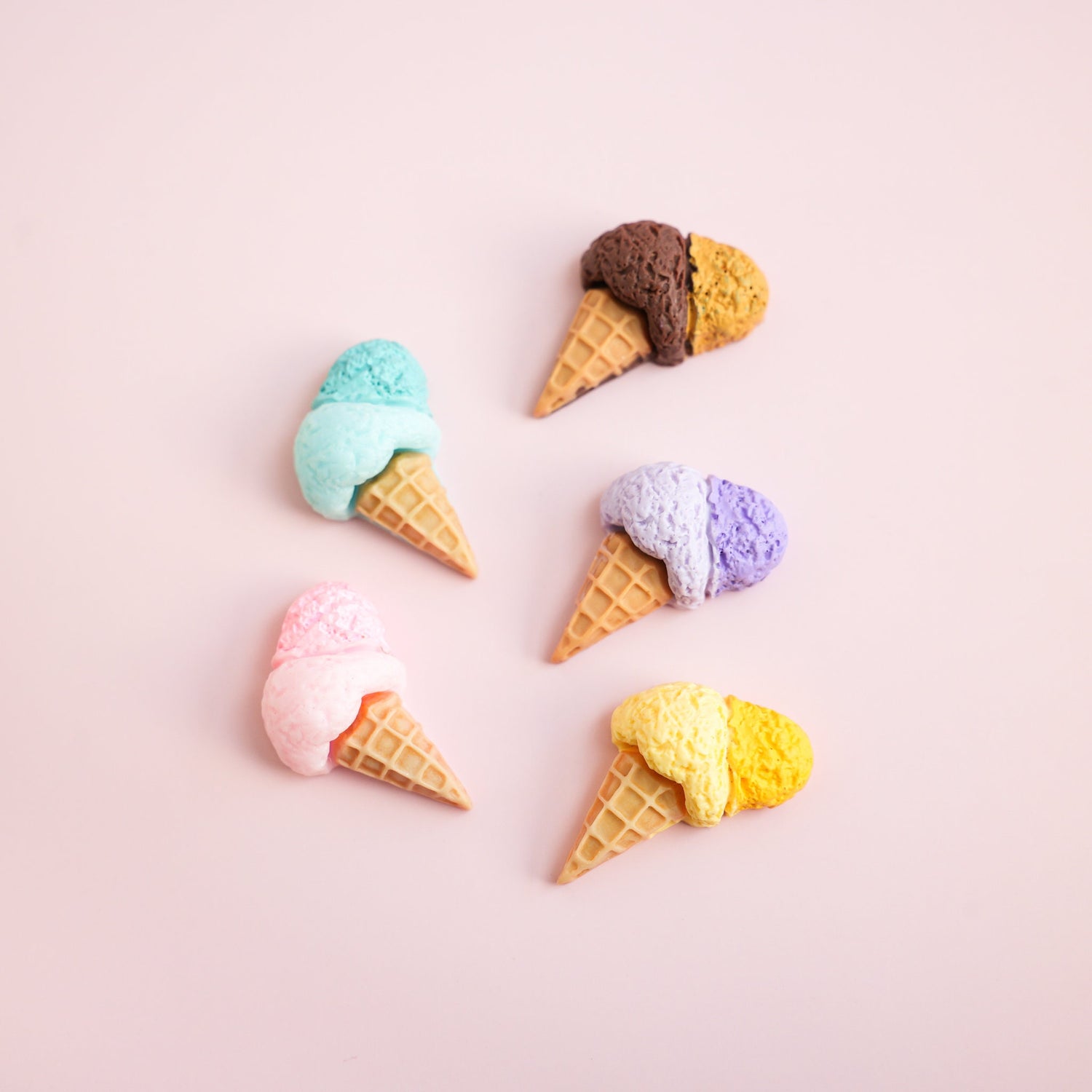 Double Scoop Ice Cream Cone Magnet Set