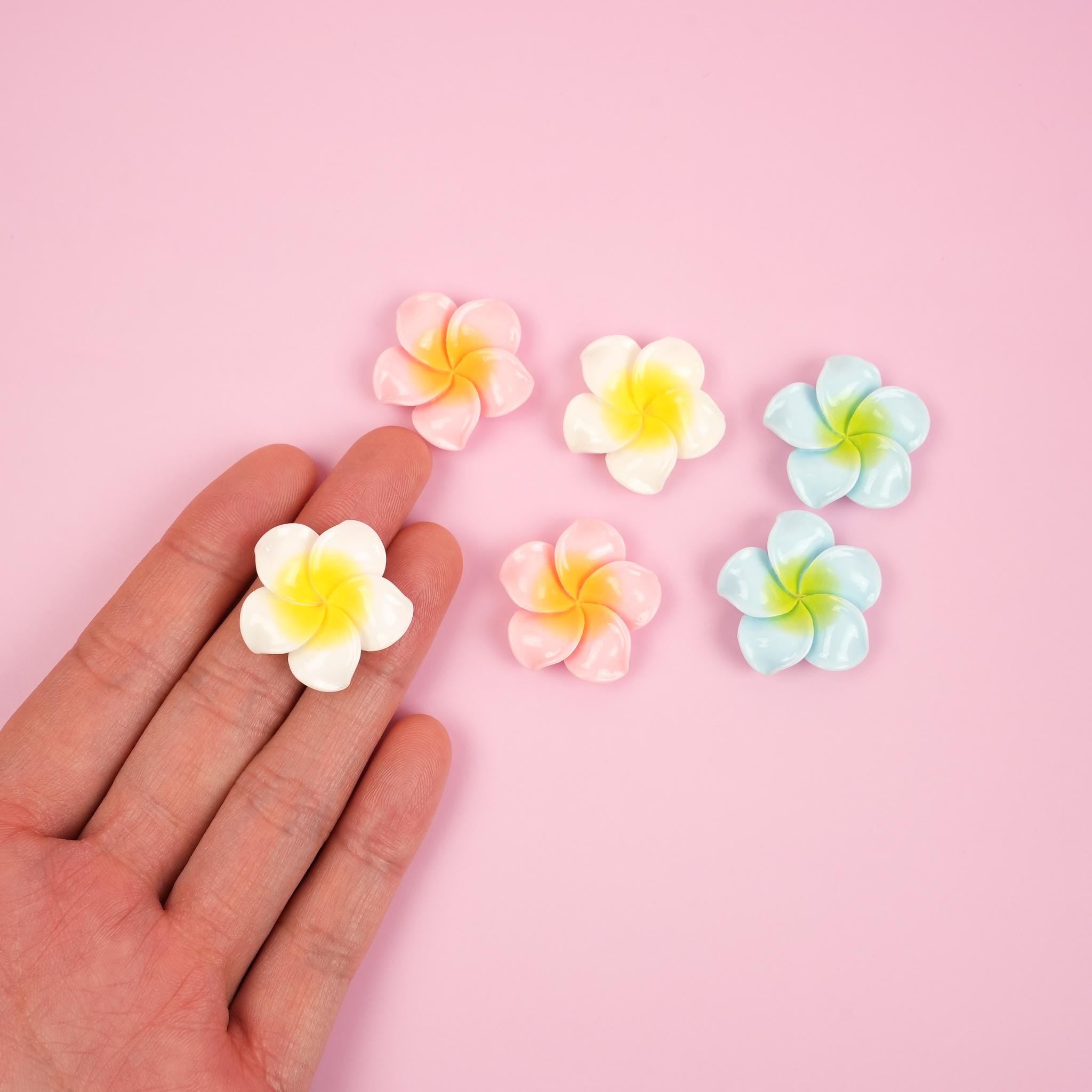 Plumeria Flower Magnet Set