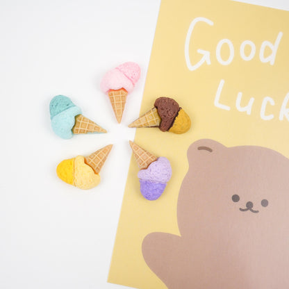 Double Scoop Ice Cream Cone Magnet Set